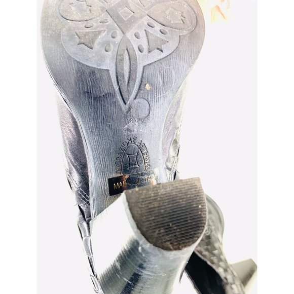 Sesto Meucci WESTERN  Mules Black Woven Calf Italian Leather women EUR 36 - Picture 8 of 10